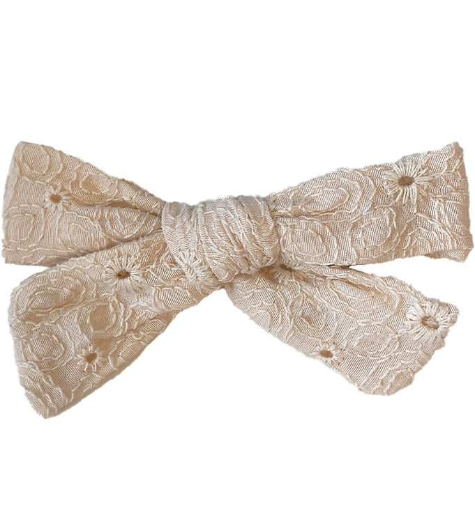 Bows by Stær Hårspænde m. Sløjfe - Dorthea - Antique Rose Broder
