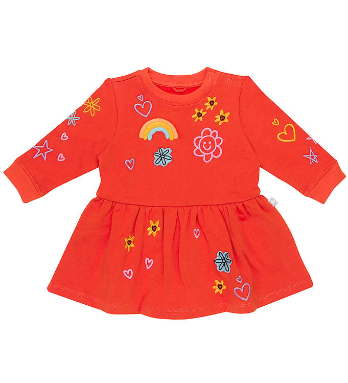 Stella McCartney Kids Sweatkjole - Rød m. Broderi