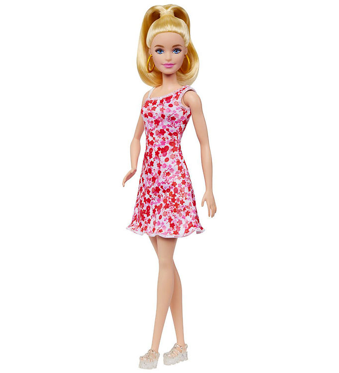 12: BarbieÂ® Fashionista Pink Blomstret Kjole