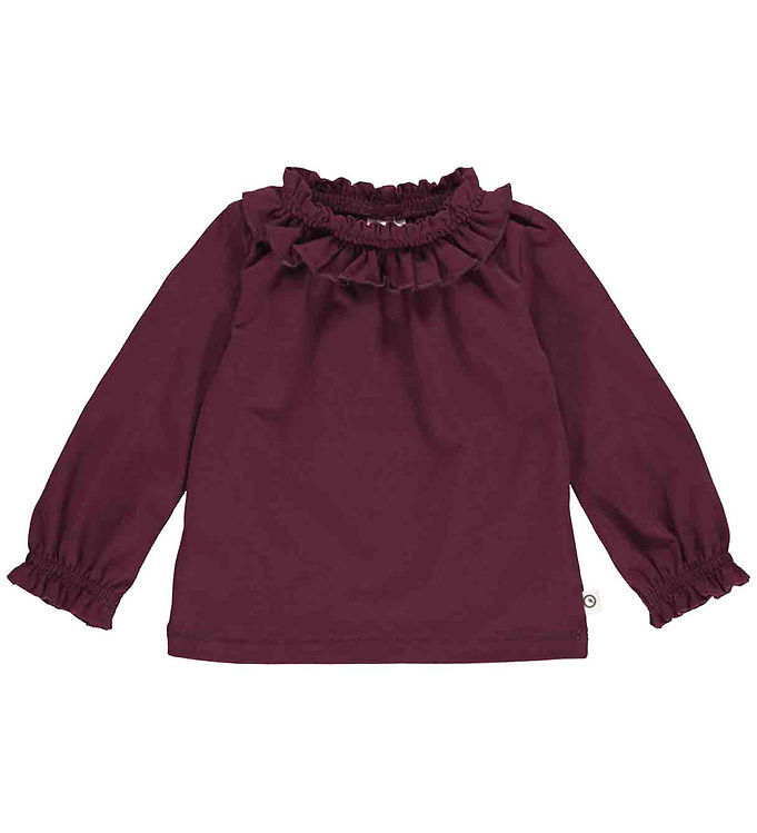 Müsli Bluse - Cozy Me Frill Collar - Fig