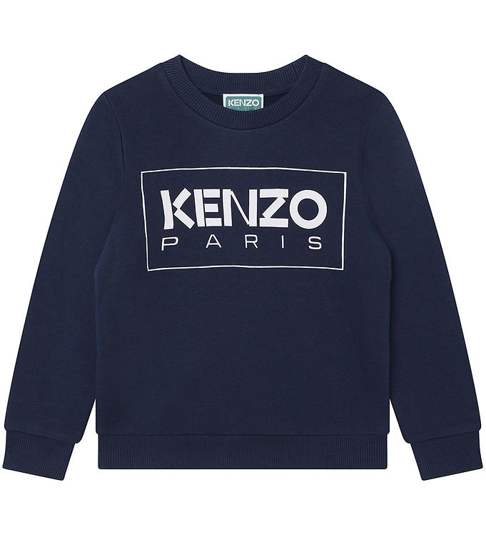 Kenzo Sweatshirt - Navy m. Hvid