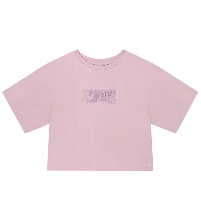 Dkny T Shirt Cropped Lilla M. Frotté