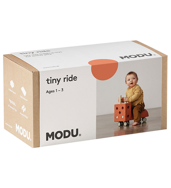MODU Gåbil - Tiny Ride - 10 Dele - Burnt Orange/Dusty Green