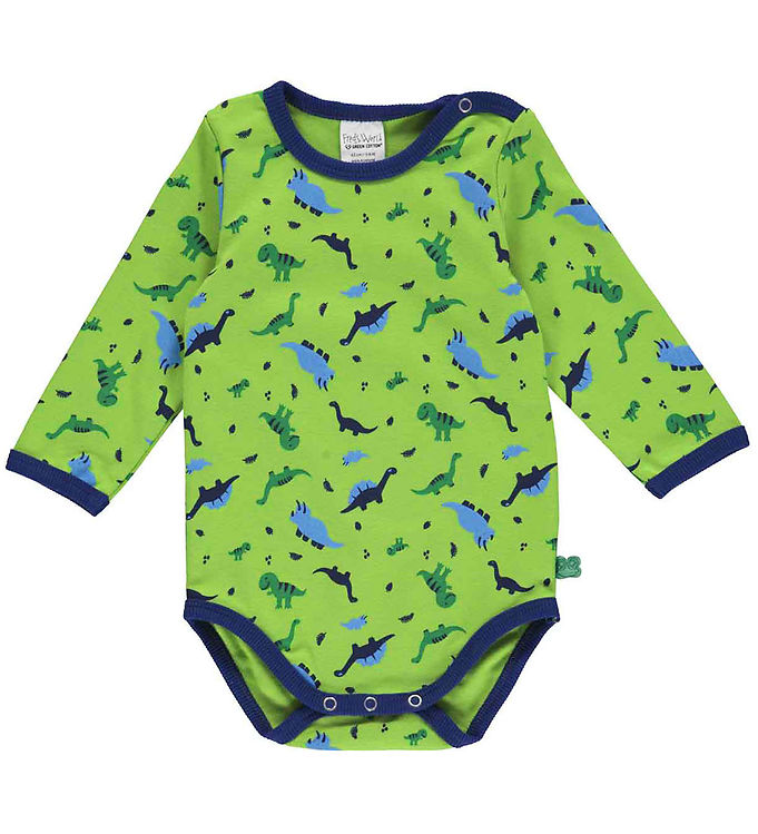 Freds World Body l/æ - Dinosaur - Lime/Happy Blue/Deep Blue