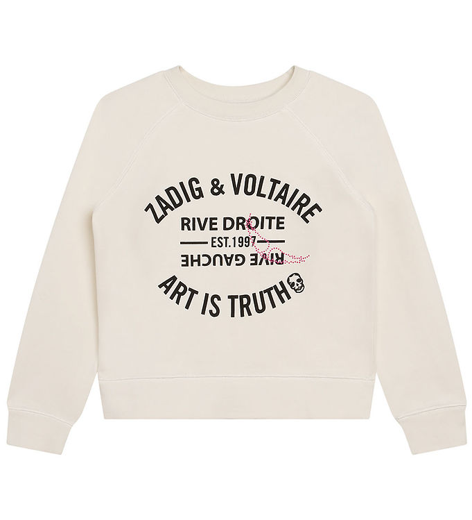 #2 - Zadig & Voltaire Sweatshirt - Ivory m. Tekst