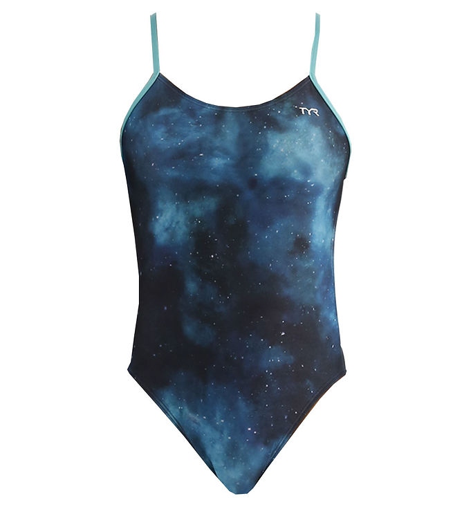 TYR Badedragt - UV50+ - Cosmic Night Cutoutfit - Teal/Multi