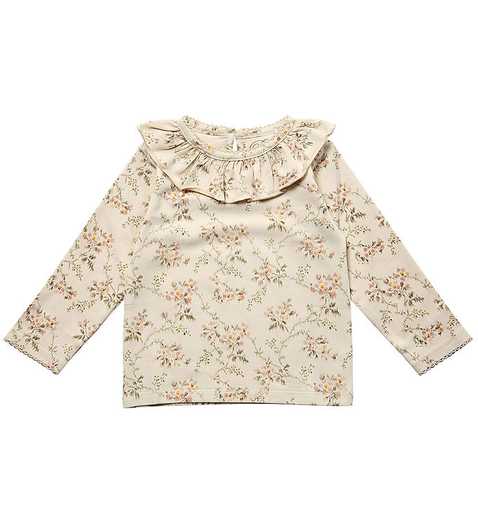 Petit by Sofie Schnoor Bluse - Sand m. Blomster