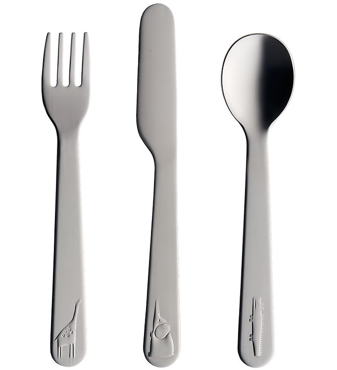 8: Liewood Børnebestik - Nadine Cutlery Set - Dyr - Steel