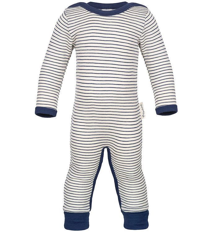Engel Heldragt – Uld/Silke – Natural/Navy Blue