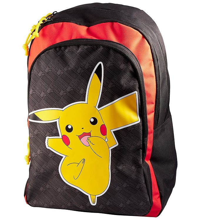 9: Pokémon - Skoletaske Til Børn - Pikachu - Sort Rød