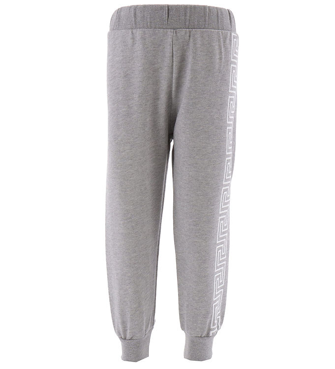 15: Versace Sweatpants - Gråmeleret/Hvid m. Print