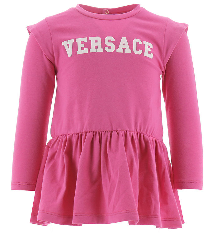 Versace Kjole - Fuchsia m. Hvid