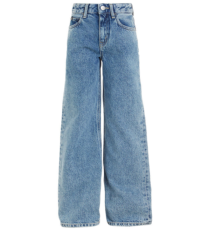 6: Calvin Klein Jeans - High Rise Wide Leg - Mid Blue Rigid