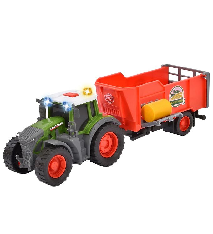 Billede af Dickie Toys Traktor m. Trailer - Fendt Farm Trailer - Lys/Lyd