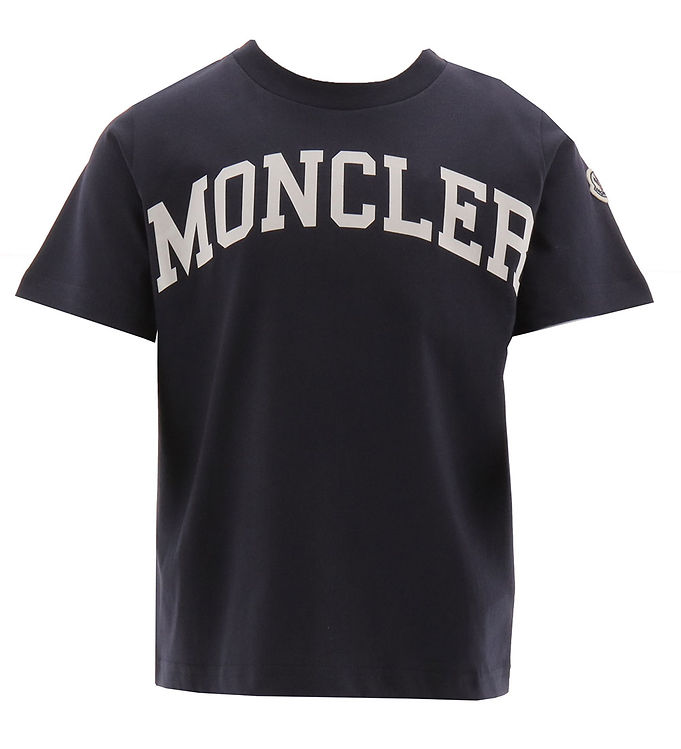 8: Moncler T-shirt - Navy m. Hvid