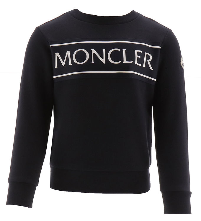 4: Moncler Sweatshirt - Navy m. Hvid