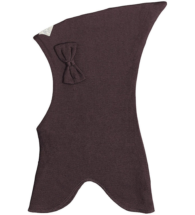 Racing Kids Elefanthue - 2-lags - Dark Plum Brown m. Sløjfe