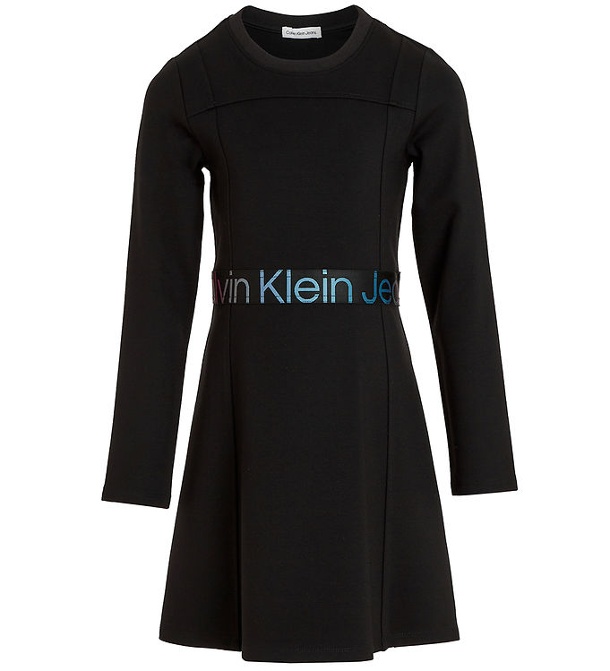 6: Calvin Klein Punto Tape Ls kjole Ck Black