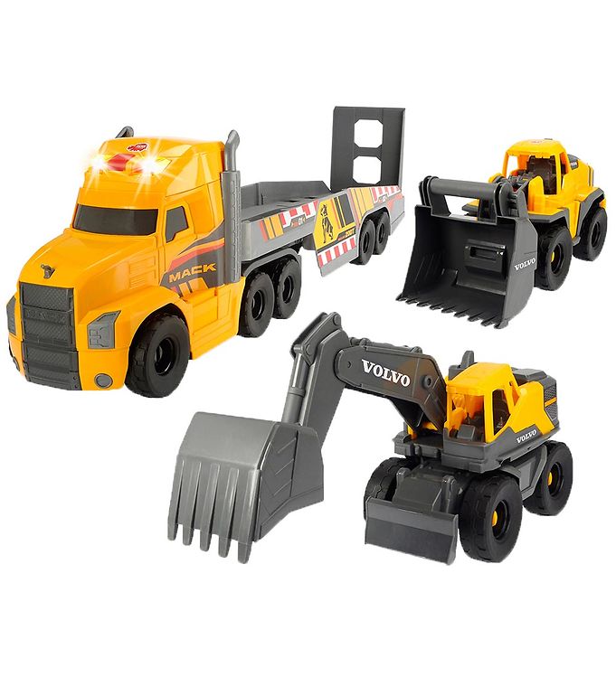 Dickie Toys Lastbil Arbejdsbiler Mack Volvo Heavy Loader