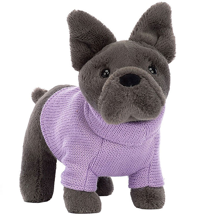 #2 - Jellycat Bamse - 17x19 cm - Sweater French Bulldog Purple