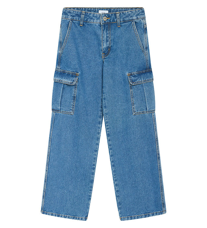 11: Grunt Jeans - Worki Low Waist Cargo - Authentic Blue