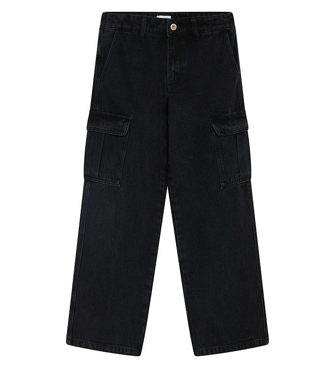 14: Grunt Jeans - Worki Low Waist Cargo - Sort