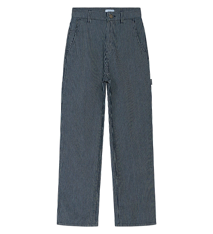 Grunt Jeans - Worker - Navy/Hvidstribet