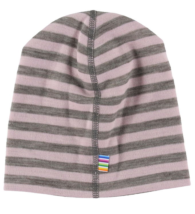 16: Hat, dobbelt lags - Pink Stripe - 41  CM