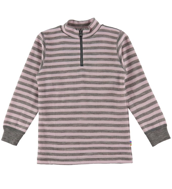 12: Bluse med lange ærmer - Pink Stripe - 90