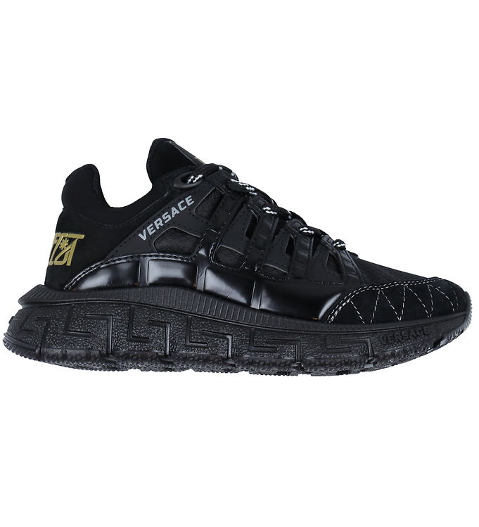 Versace Sneakers Calf Lea Black/gold