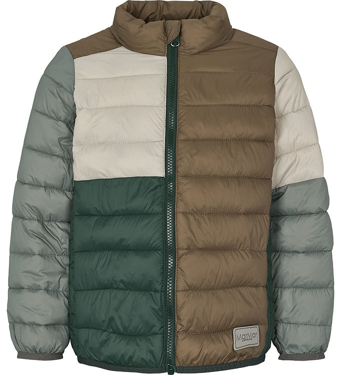 10: MarMar Dynejakke - Vegan Puffer - Owe - Dark Leaf Blok