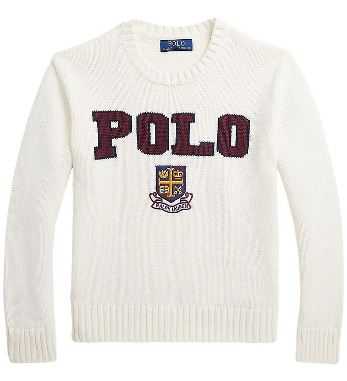 Polo Ralph Lauren Bluse - Strik - Creme m. Polo