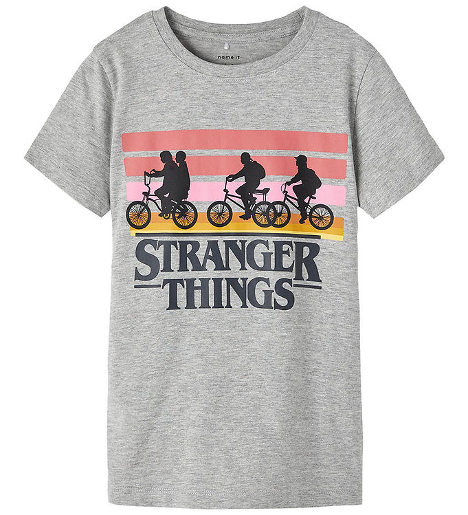 Name It T-shirt - NkfAsina - Stranger Things - Grey Melange