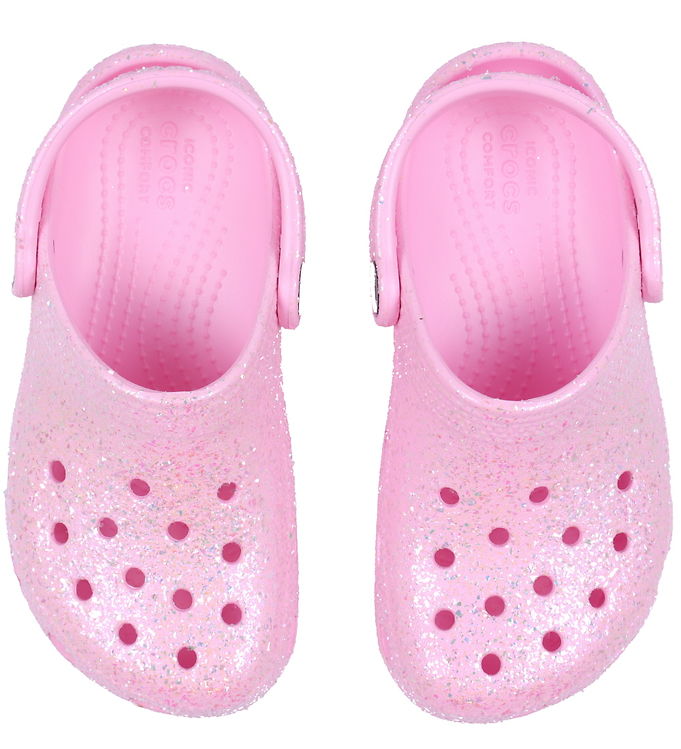 Crocs Sandaler – Classic Glitter Clog K – Flamingo Rose