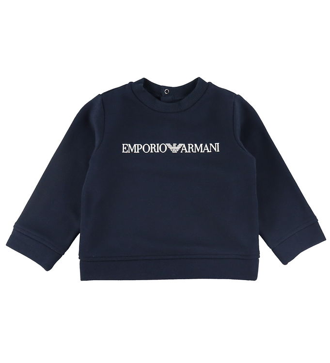 10: Emporio Armani Sweatshirt - Navy m. Hvid