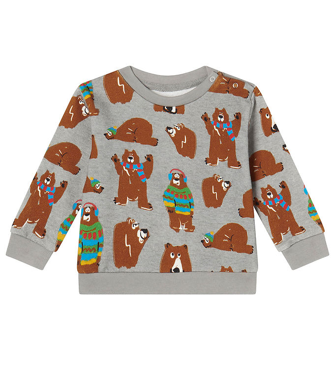 Stella Mccartney Kids Sweatee Shirt Gråmeleret M. Bjørne