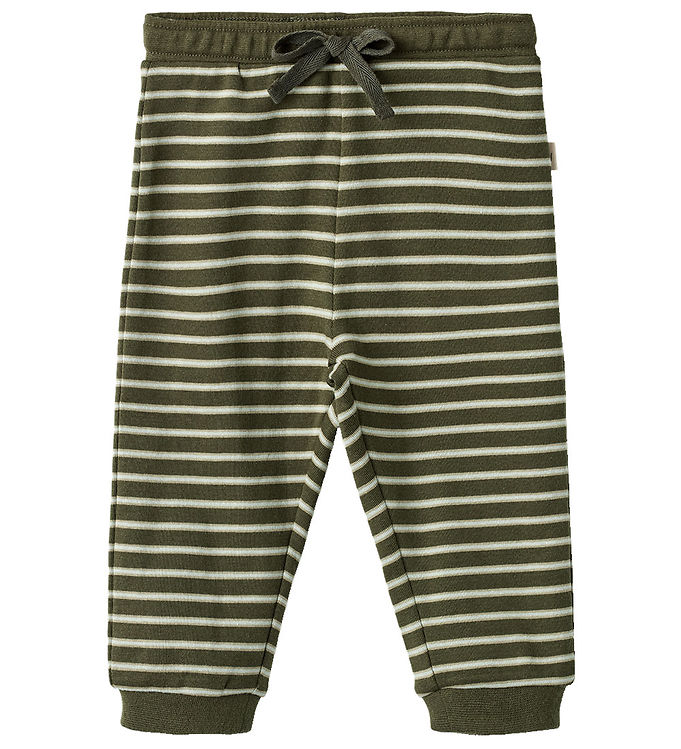 Image of Wheat Bukser - Leo - Dark Green Stripe (317277-4645844)
