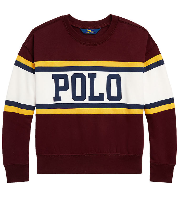 4: Polo Ralph Lauren Sweatshirt - Cheer Bubble - Bordeaux m. Hvid