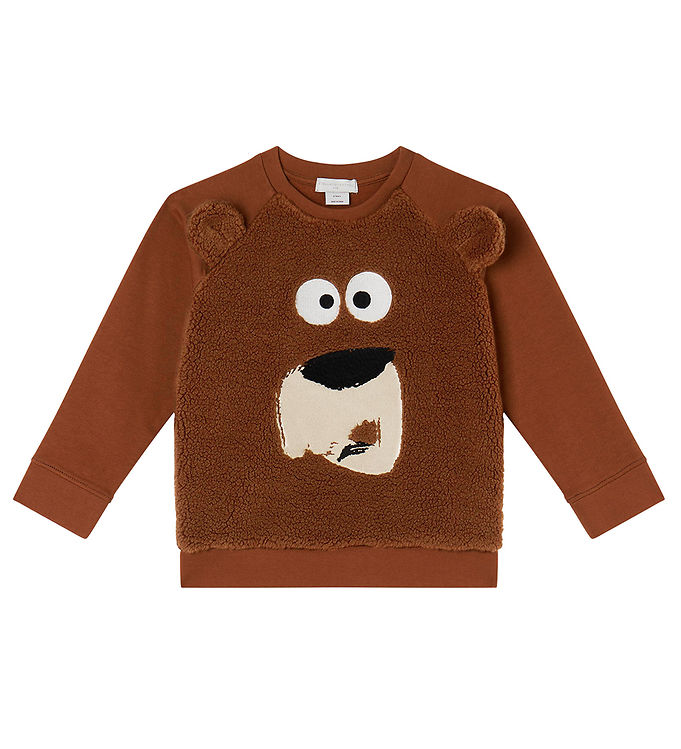 3: Stella McCartney Kids Sweatshirt - Brun m. Bjørn/Fleece