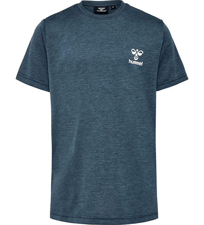jord Unravel Uretfærdighed Hummel T-Shirt . hmlMISTRAL - Bering Sea Blå male