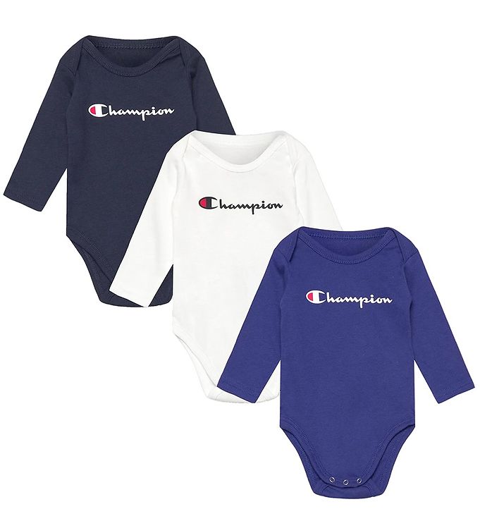Champion Body L/æ 3 Pak Blå/hvid/sort