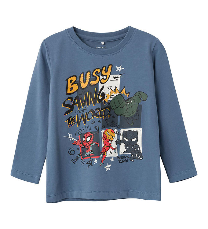 Name It Bluse - NmmAks Avengers - Bluefin
