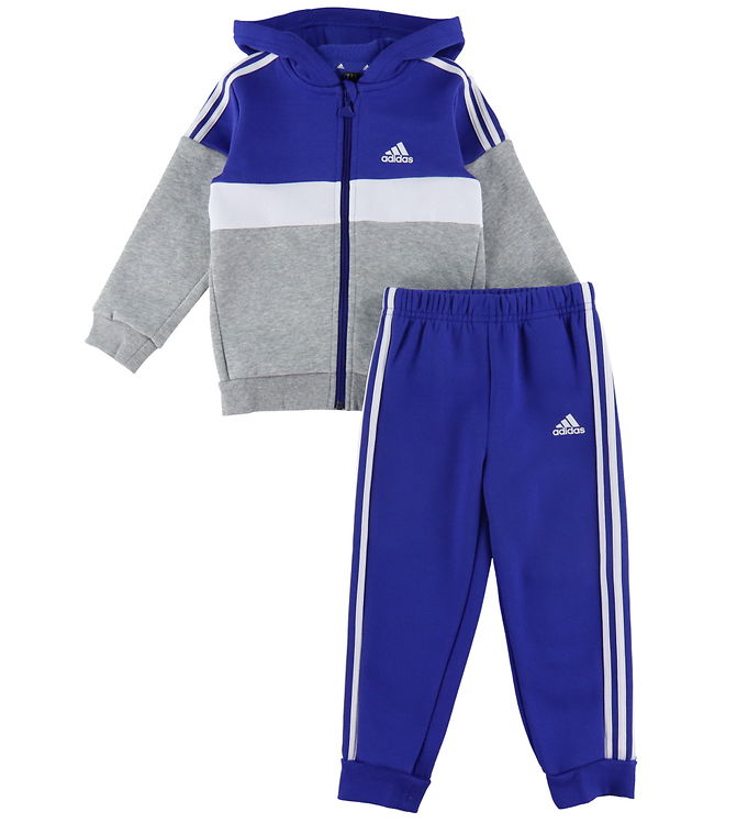 6: adidas Performance Sweatsæt - I 3S TIB FL TS - Blå/Grå/Hvid