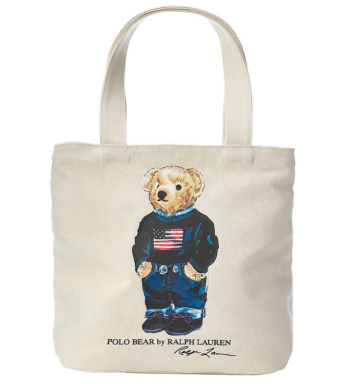 Polo Ralph Lauren Shopper Hvid Bamse