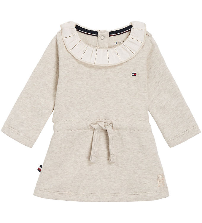 Tommy Hilfiger Kjole - Baby Lace Collar Dress - Merino Melange