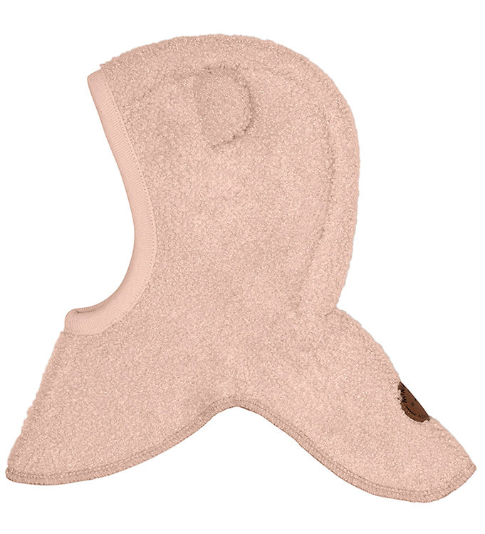 Jeffi teddyfleece elefanthue - Rose Dust - 6-12 MDR.