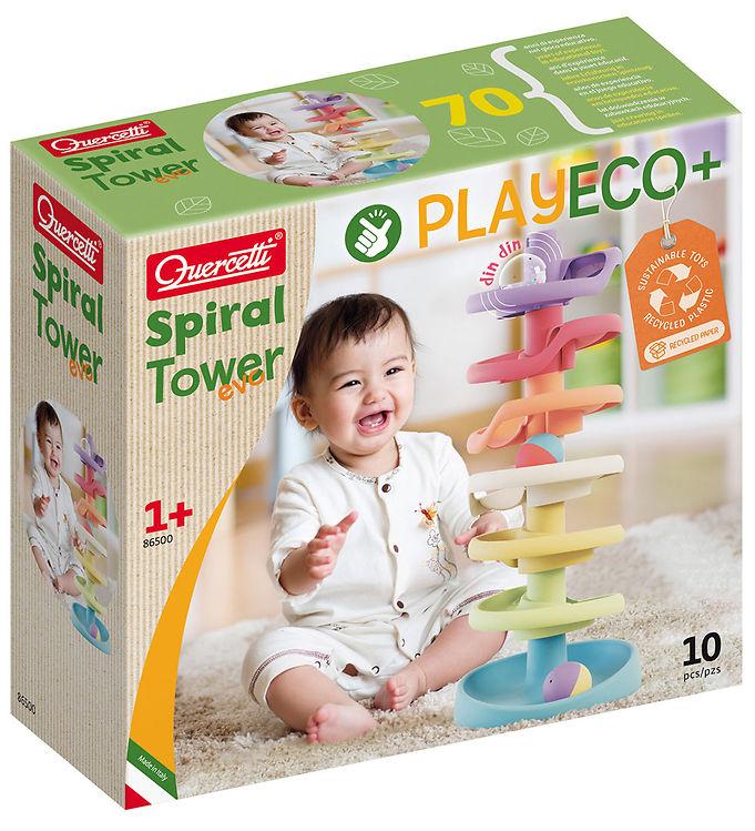 Quercetti Kuglebane – Spiral Tower Evo – PlayEco+ – 10 Dele – 86