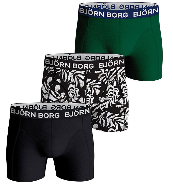 Björn Borg Boxershorts - 3-pak - Grøn/Sort