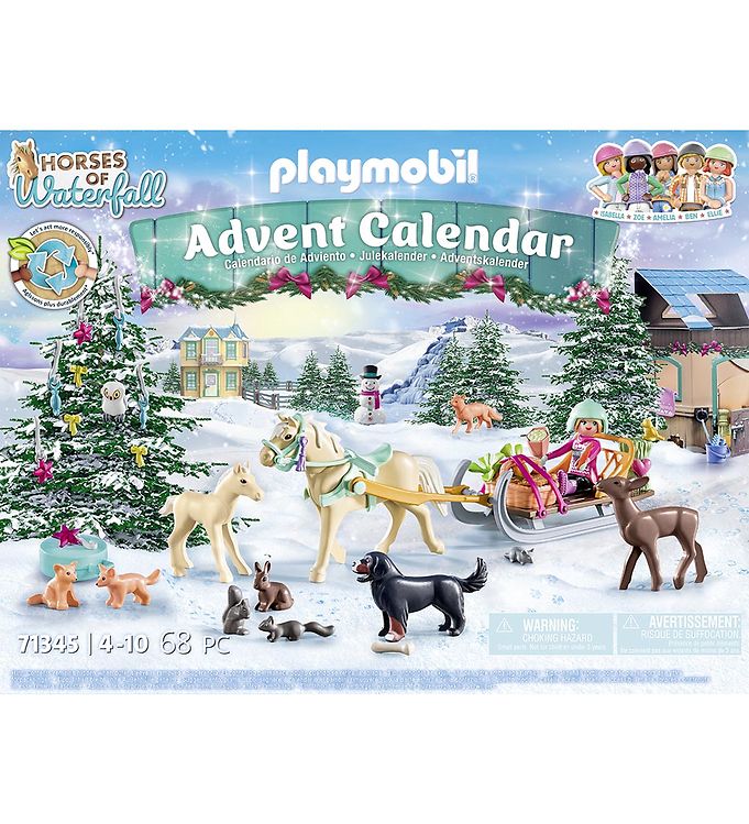 Playmobil - Julekalender Heste - Kanetur Ved Juletid - 71345