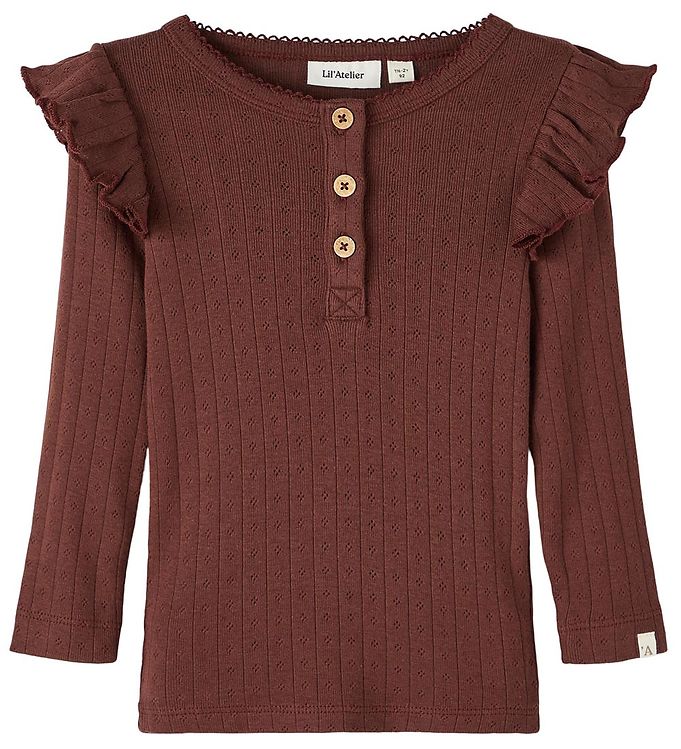 Rachel langærmet slim top - rum raisin - 92